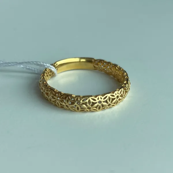 22K 916 Italian Floral Lace Openwork Band Ring (2.17g)